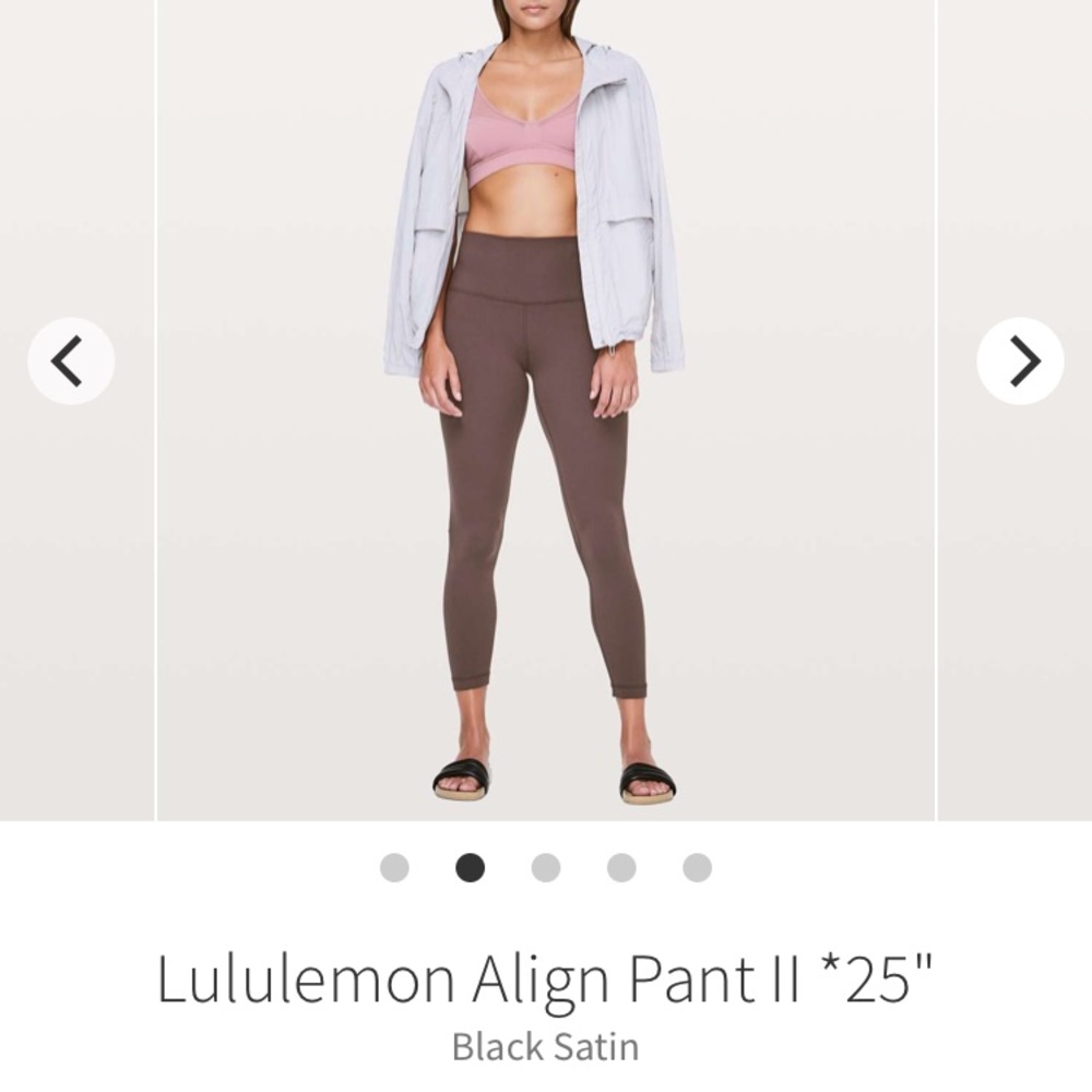 Lululemon Align 25” Black Satin